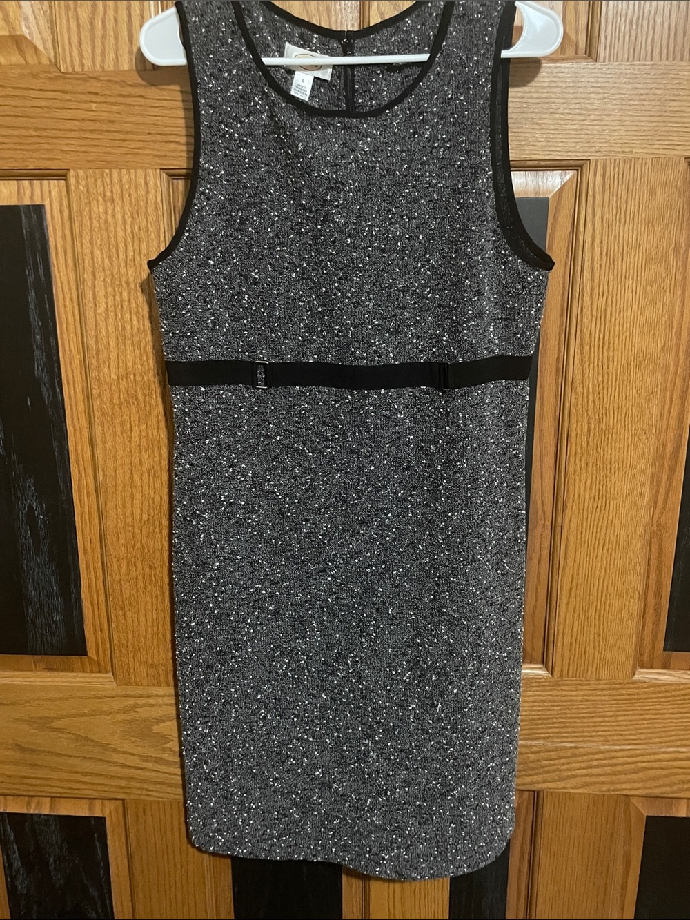 Talbots Silver, Black and White Sheath Dress